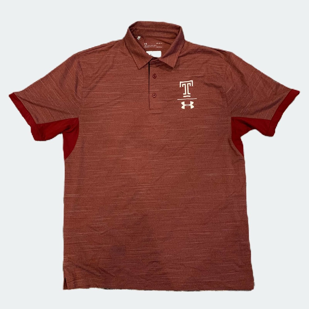Temple University‎ Owls Under Armour Loose HeatGear Golf Polo Men’s Size Large